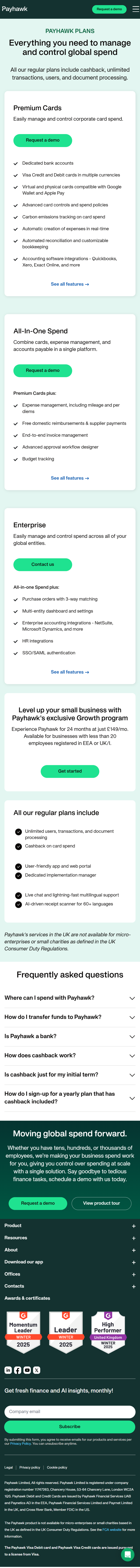 SaaS pricing page
