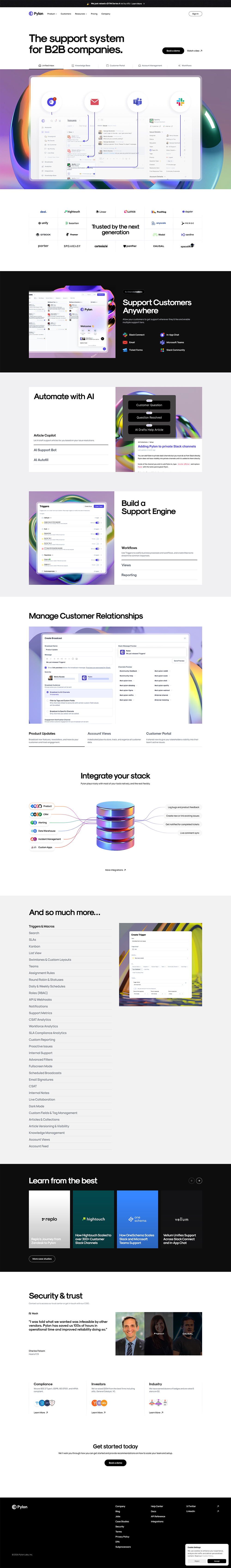 SaaS home page
